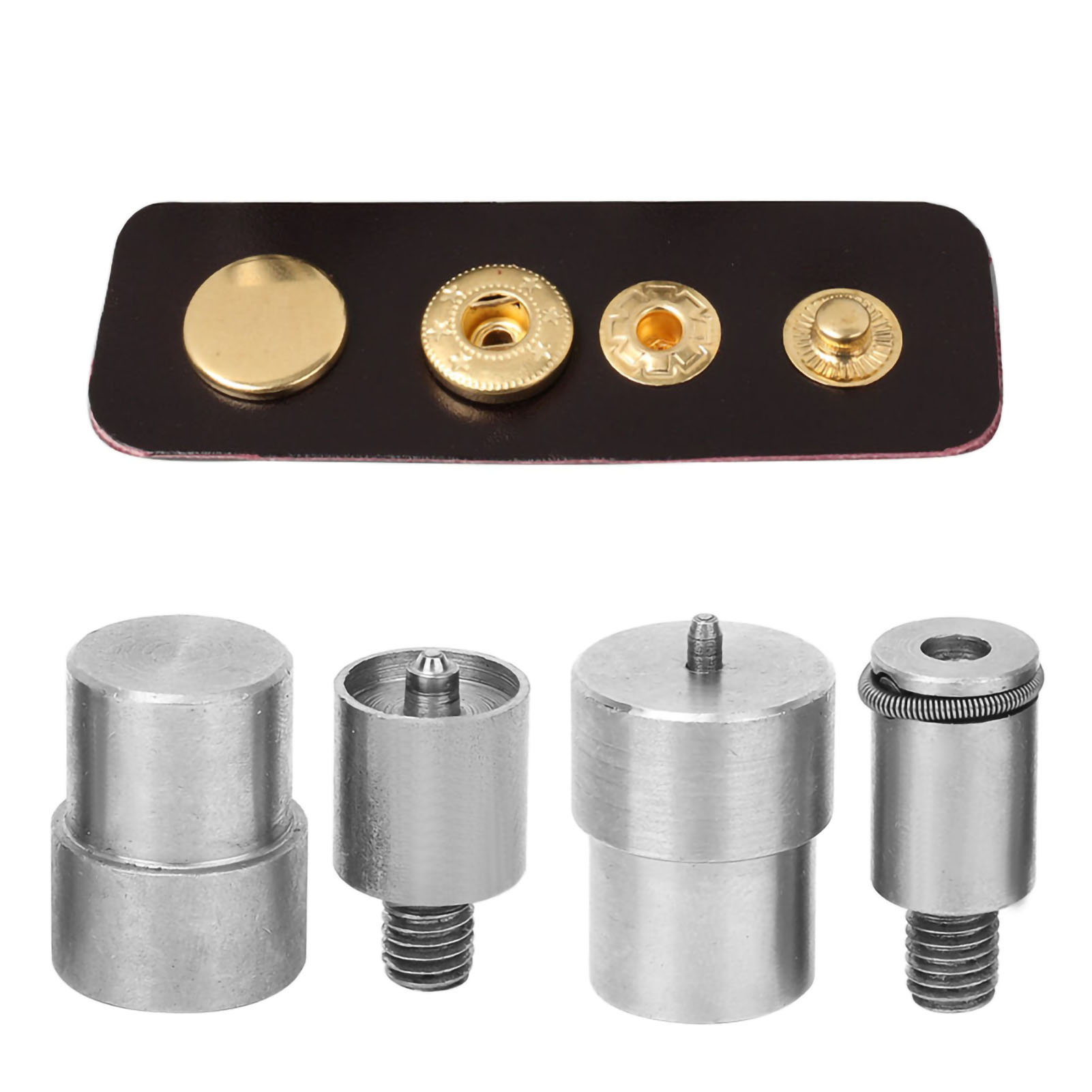 4Pcs Stainless Steel Snap Butt - Leatherwork Hand Press 评论和价格